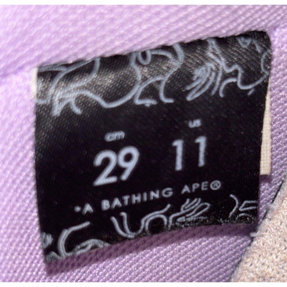 A Bathing Ape BAPE Sk8 Sta M1 ‘Purple’ Size 11 No Box - Picture 8 of 8